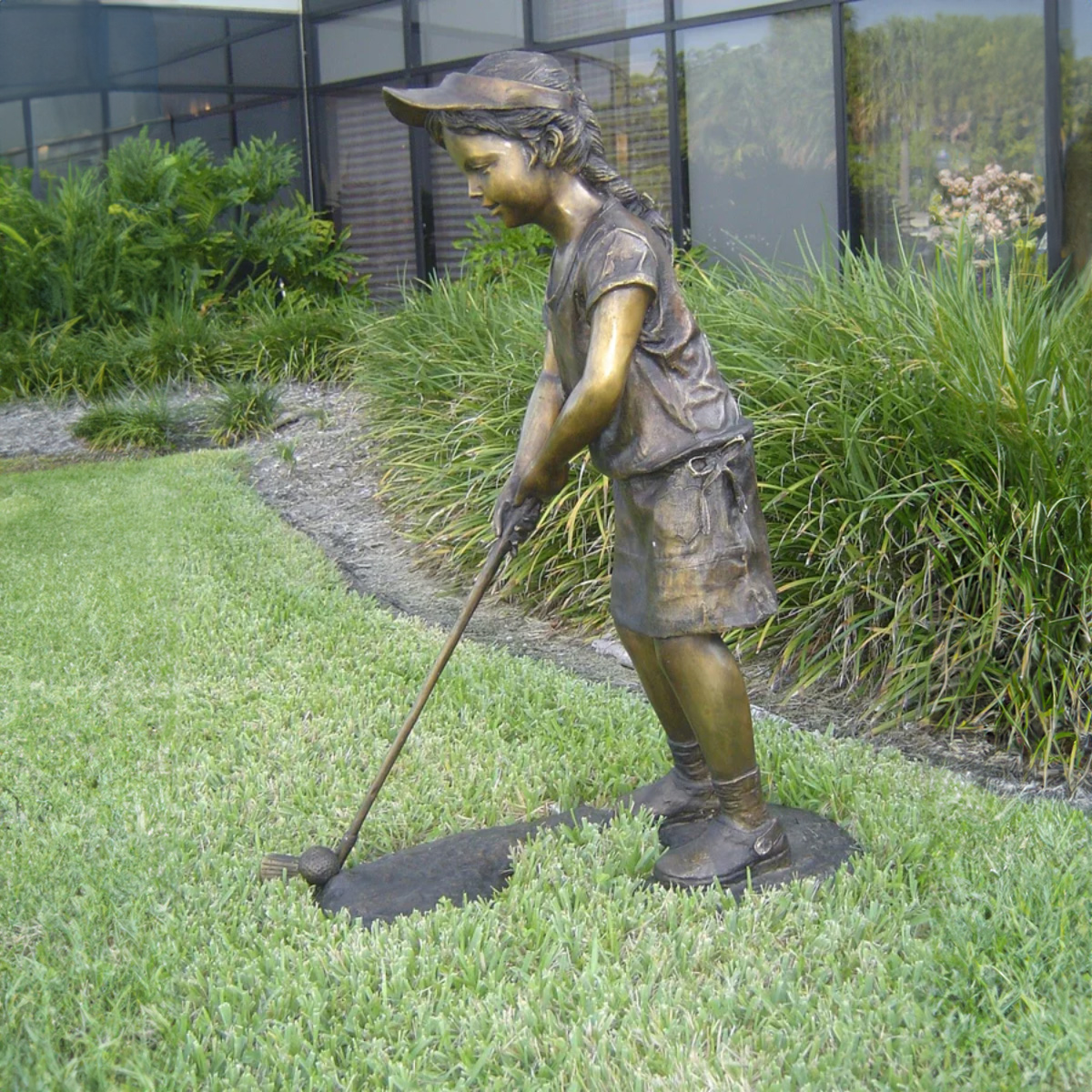 Little Girl Golfer Statue