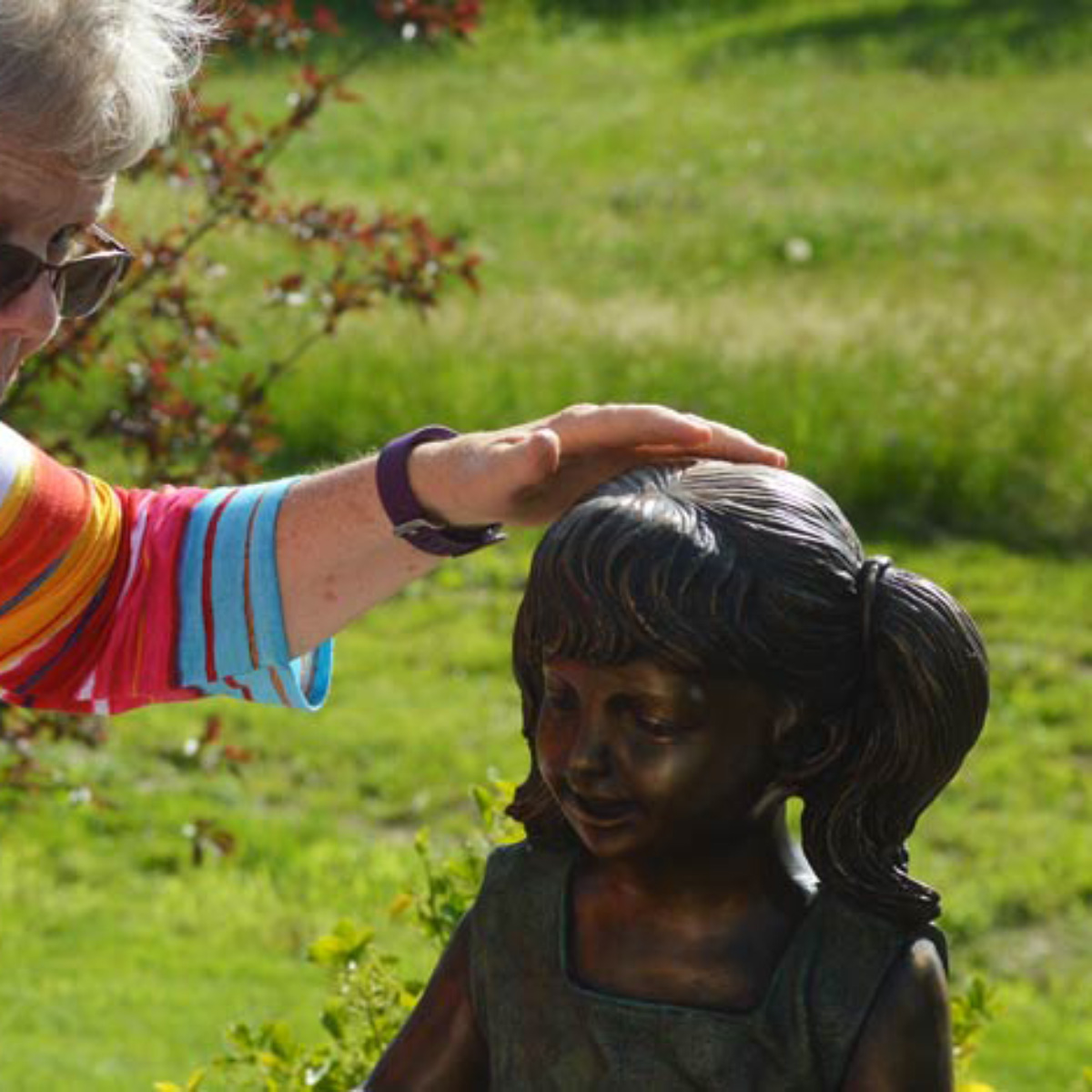 Little Girl and Dog Statue