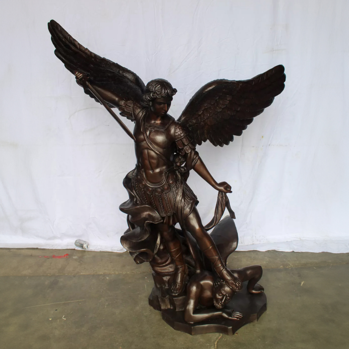 Saint Michael Archangel Slaying Demon Statue