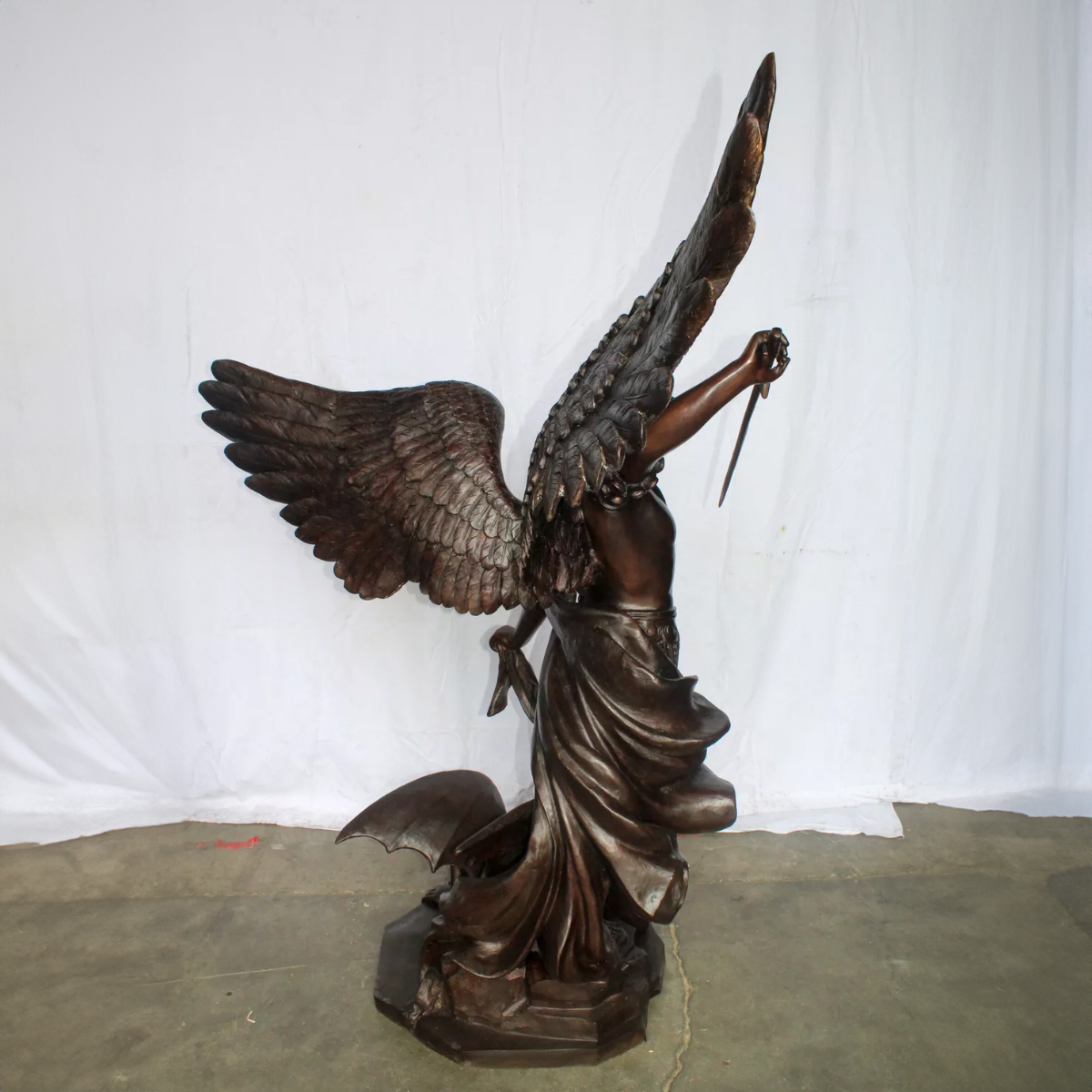 Saint Michael Archangel Slaying Demon Statue