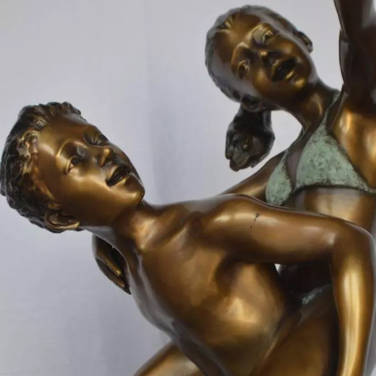 Selfie Sculpture of Boy and Girl Together