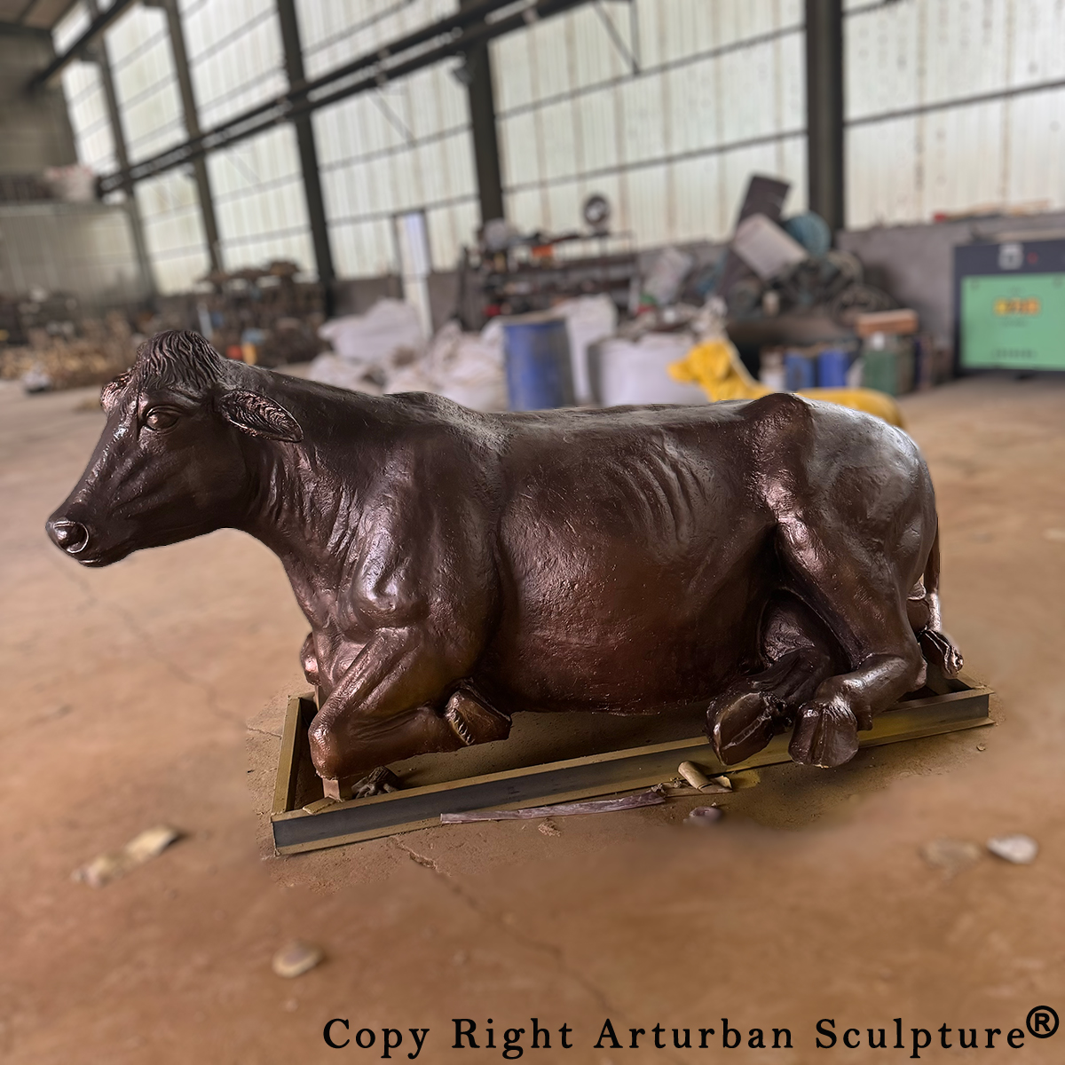 Sitting Cow Sculpture