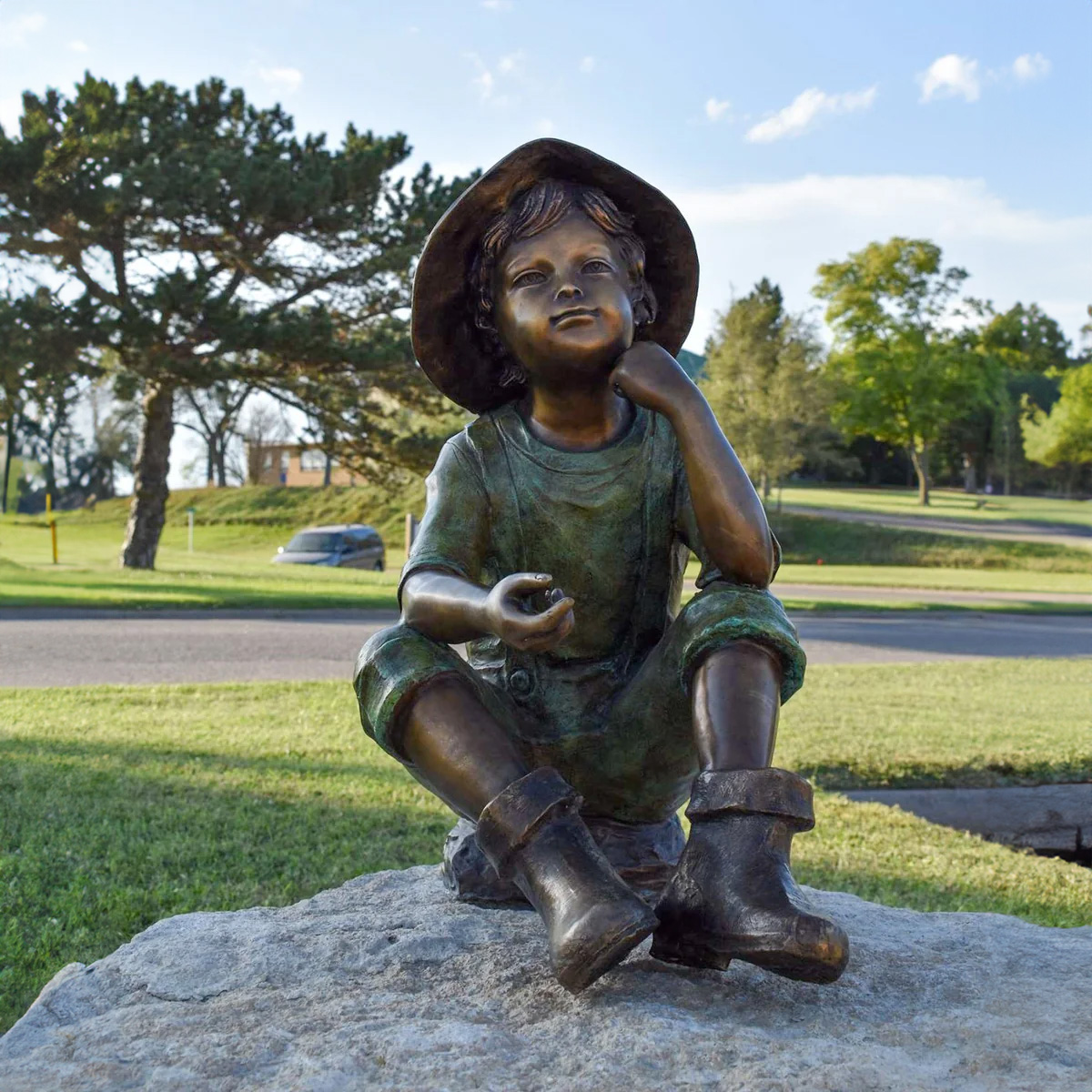 Small Fisherman Statue