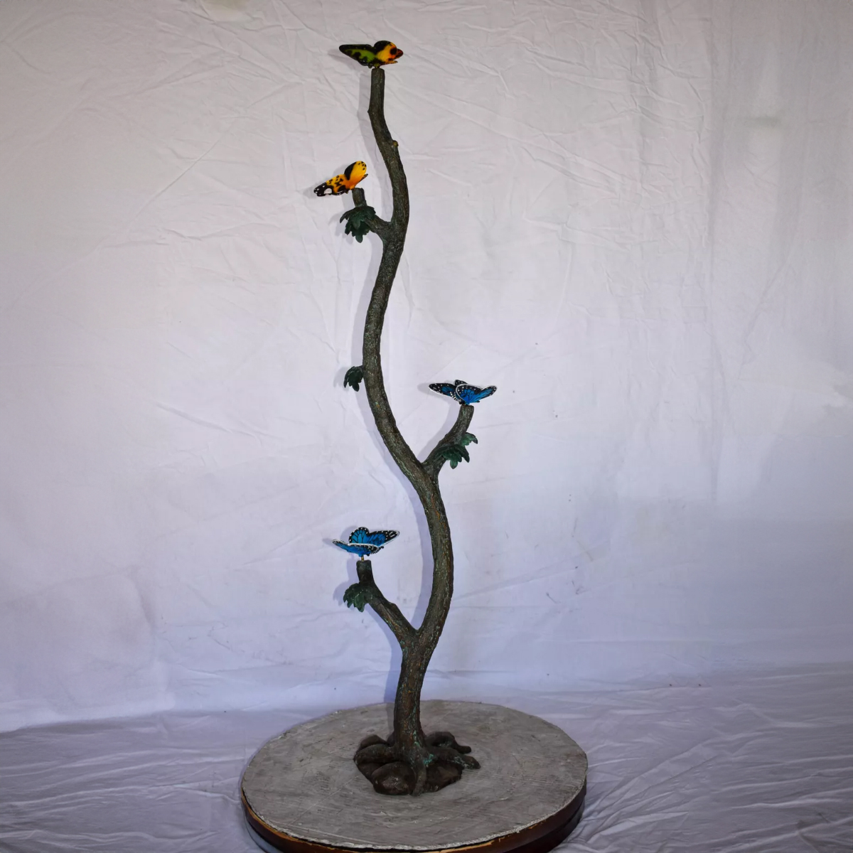 Large Butterfly and Tree Statue for Sale