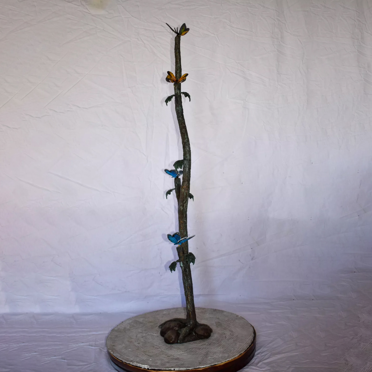 Large Butterfly and Tree Statue for Sale