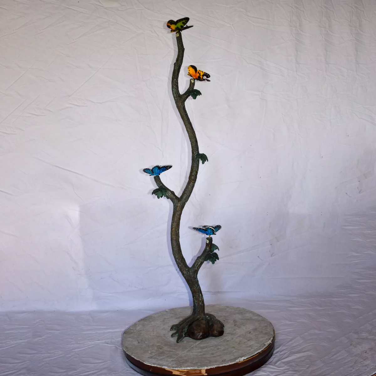 Large Butterfly and Tree Statue for Sale