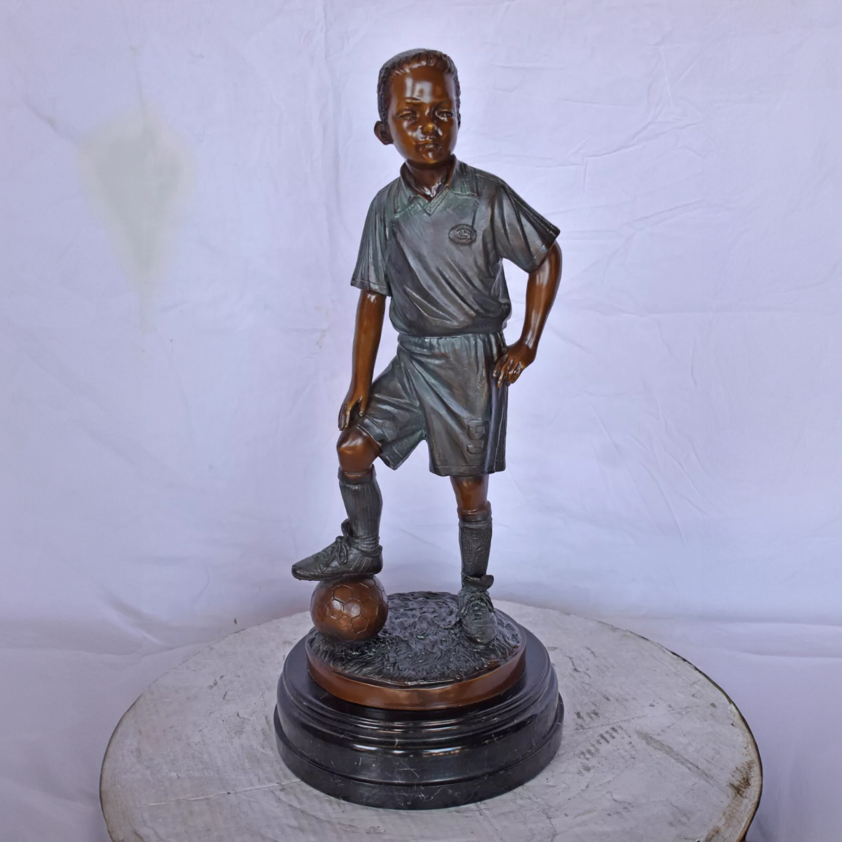 Soccer Player Bronze Statue