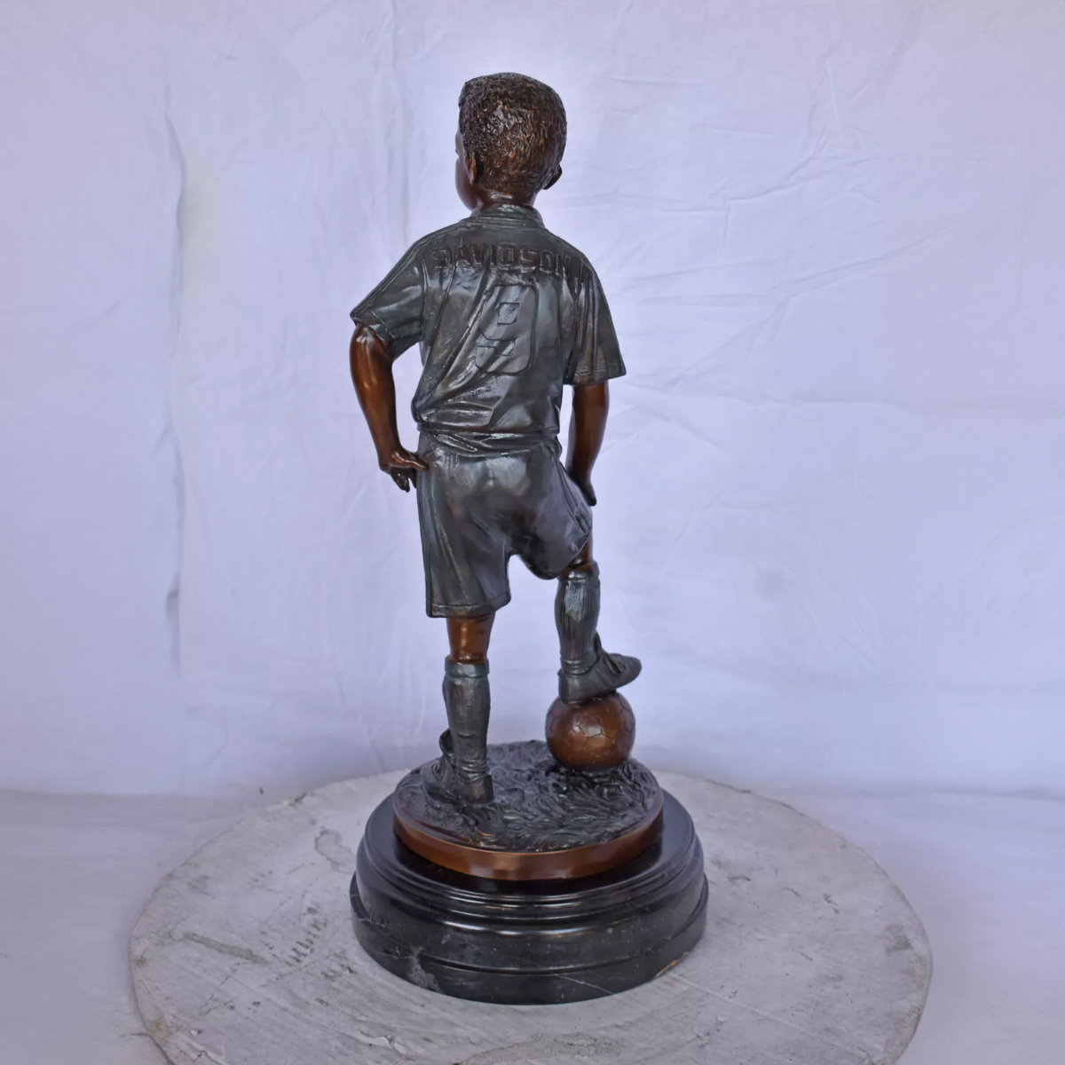 Soccer Player Bronze Statue