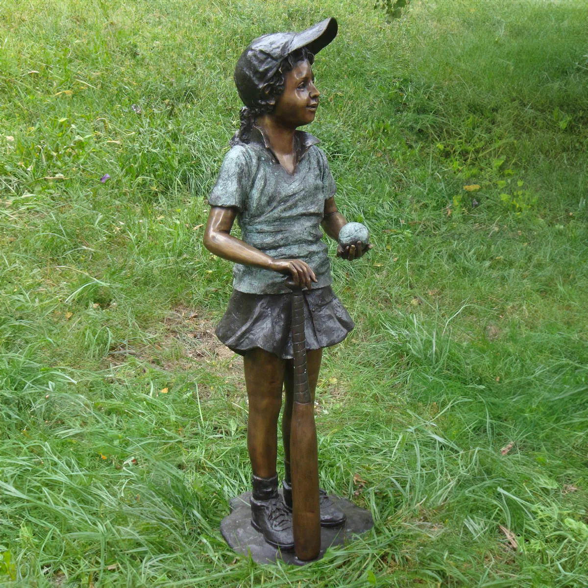 Softball Player Girl Statue