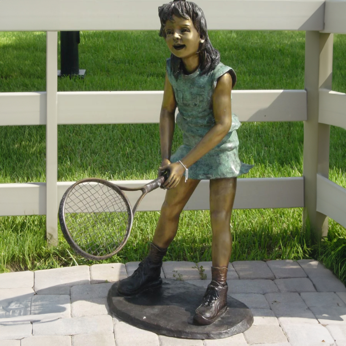 Tennis Girl Statue Outdoor