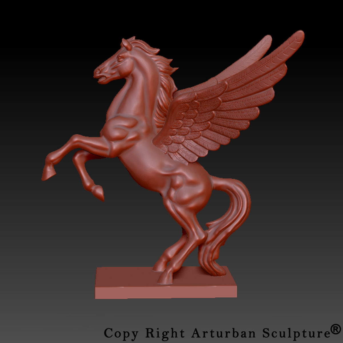 White Pegasus Statue for Sale