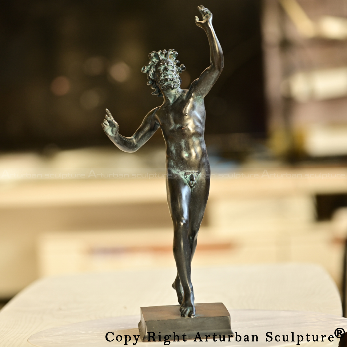 Dancing Faun Statue