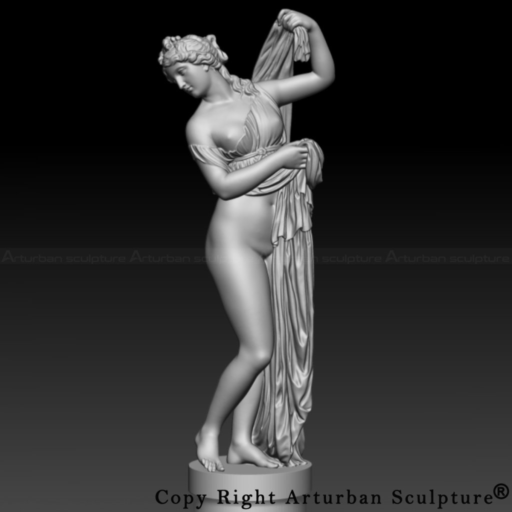 3D design of Aphrodite Kallipygos figurine