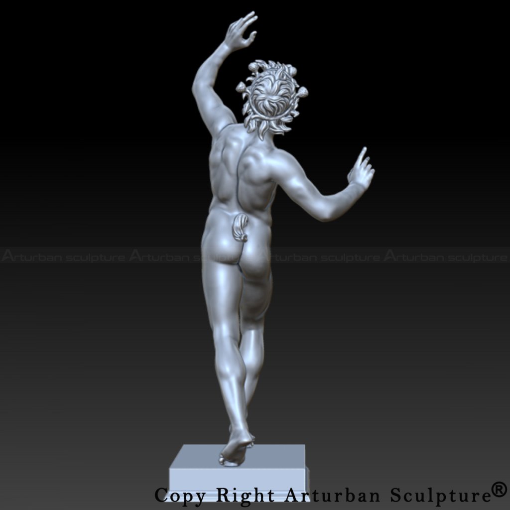 3D design of Dancing Faun Sculpture