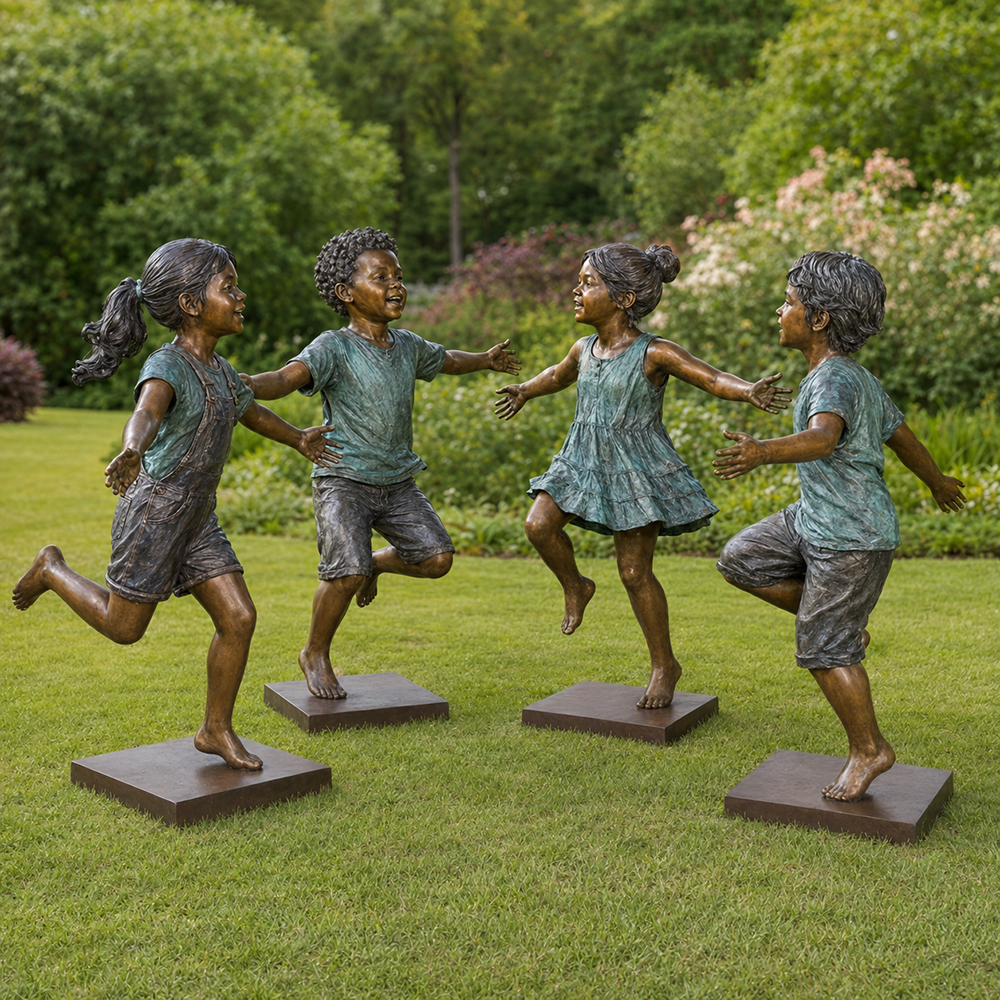 Dancing Kids Statue (1)