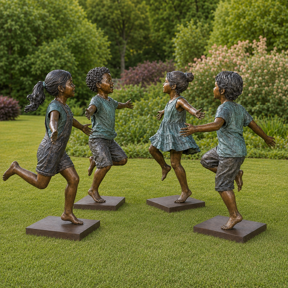 Dancing Kids Statue (2)