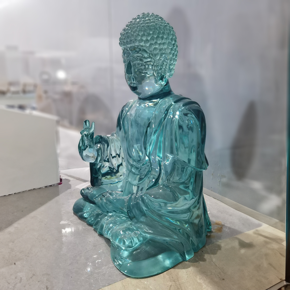 Green Resin Buddha