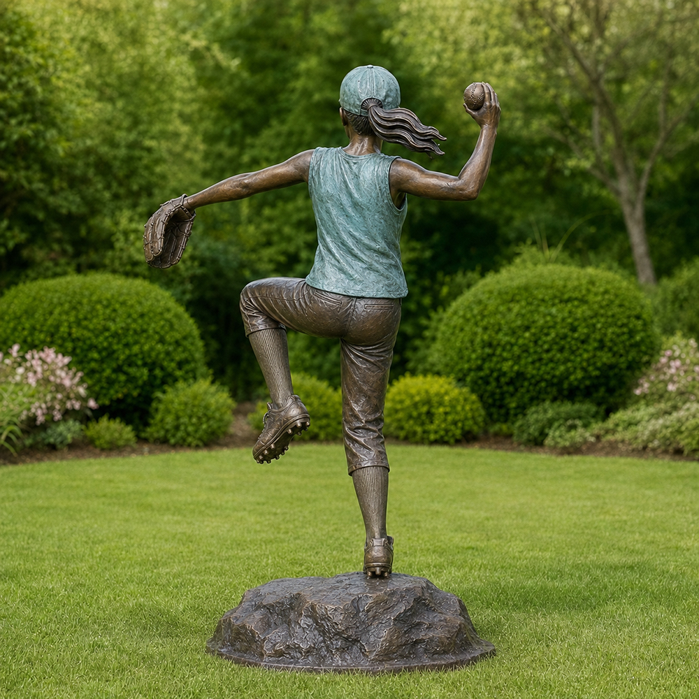 Baseball Girl Statue (1)