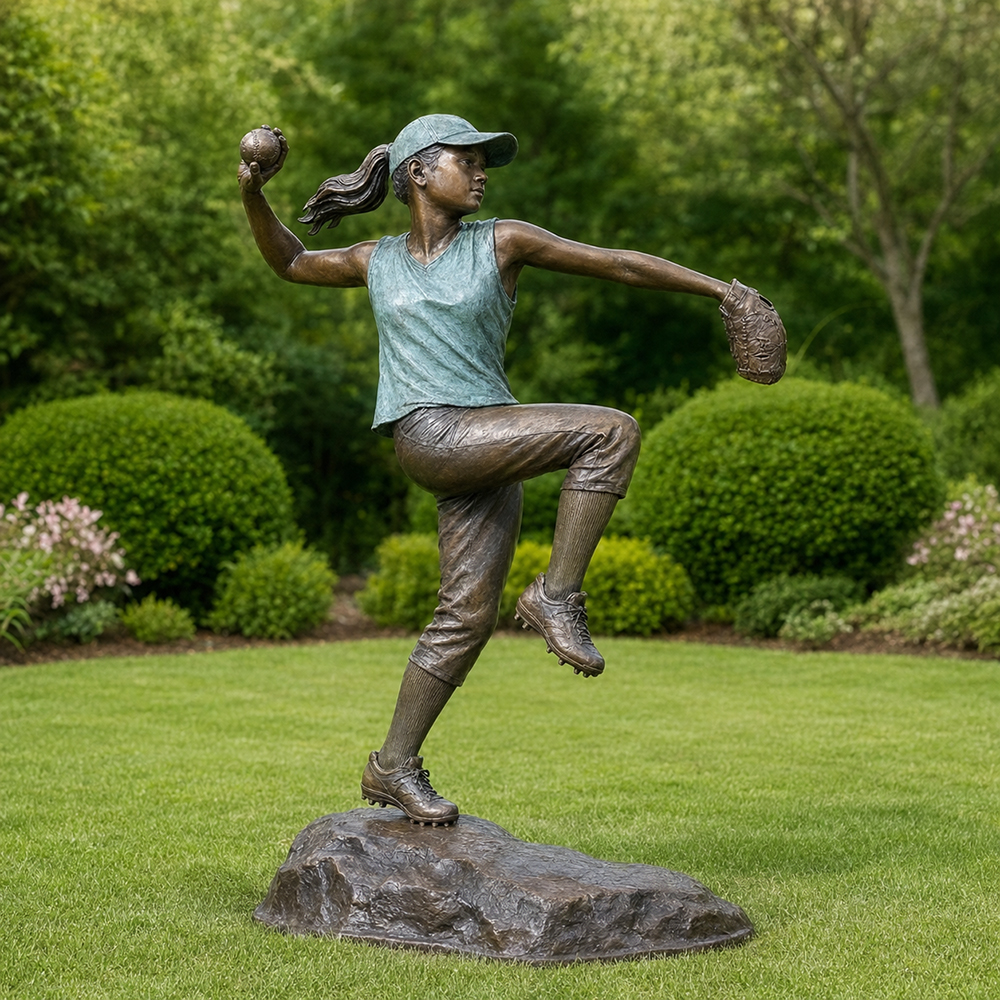 Baseball Girl Statue (2)