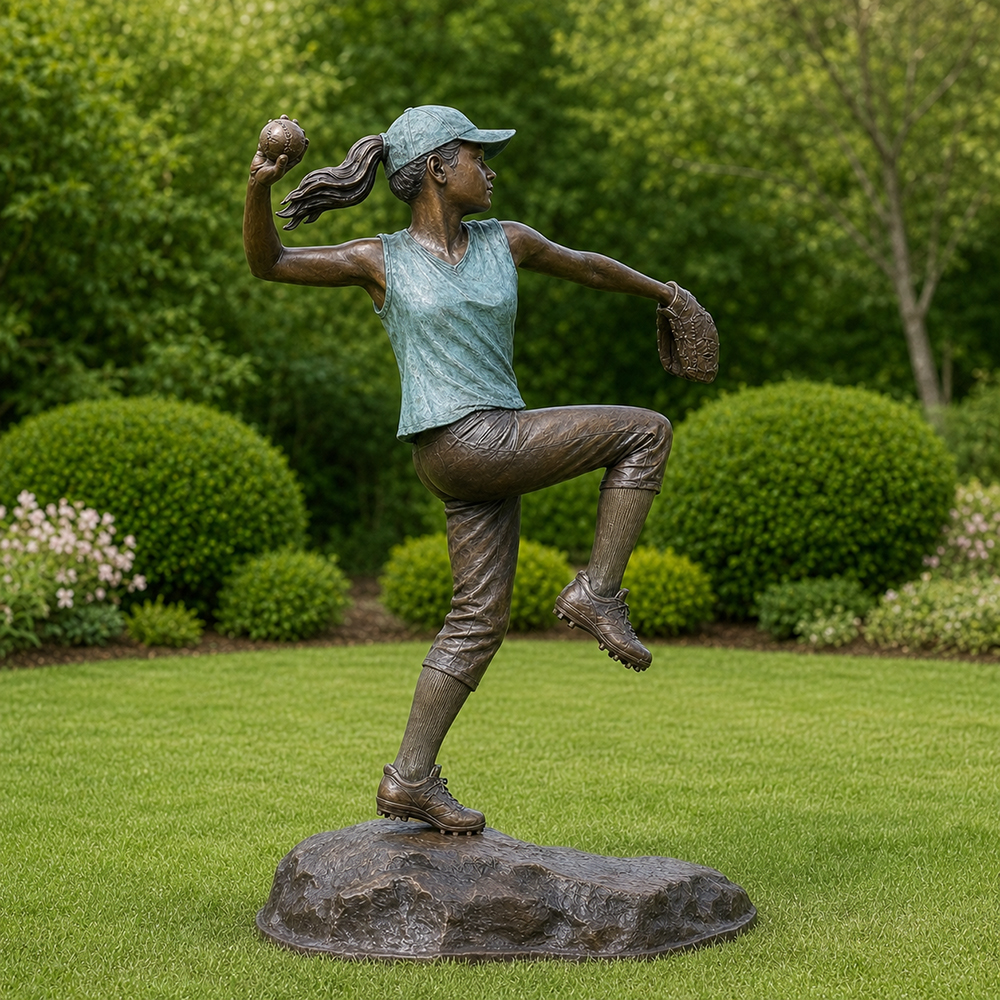 Baseball Girl Statue (3)