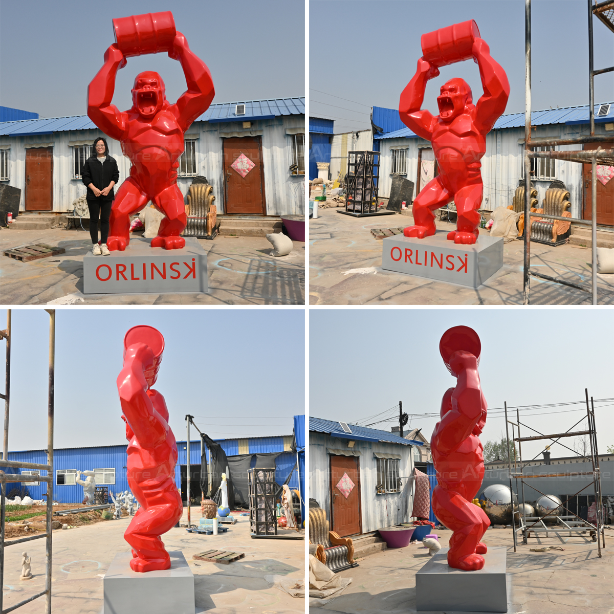 Gorilla Lawn Statue