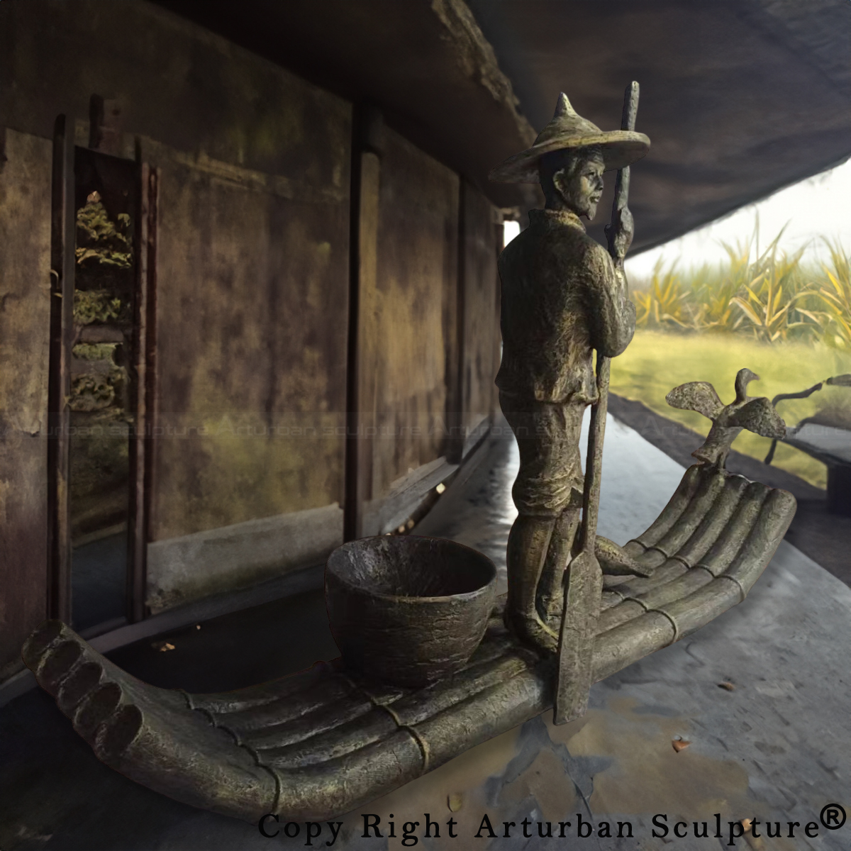 Fishing Boat Sculpture
