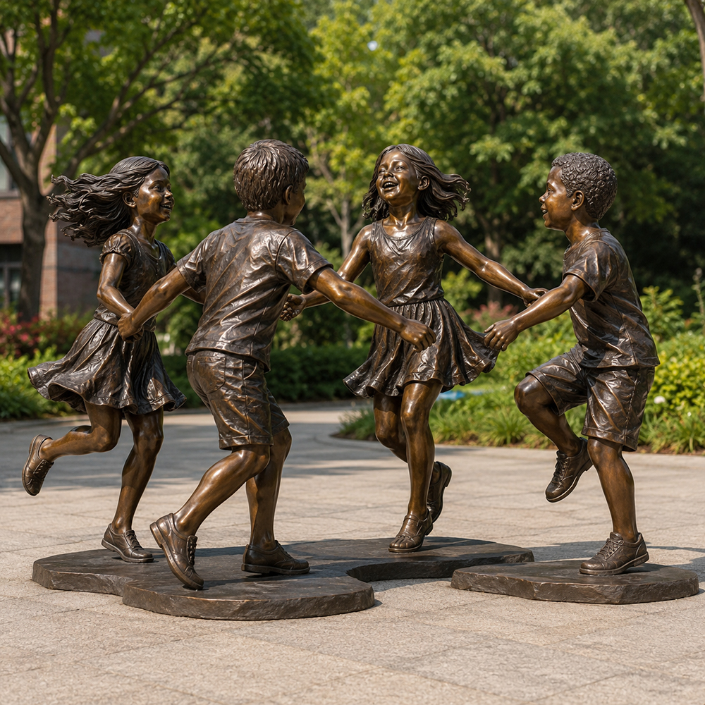 Dancing Children Statue