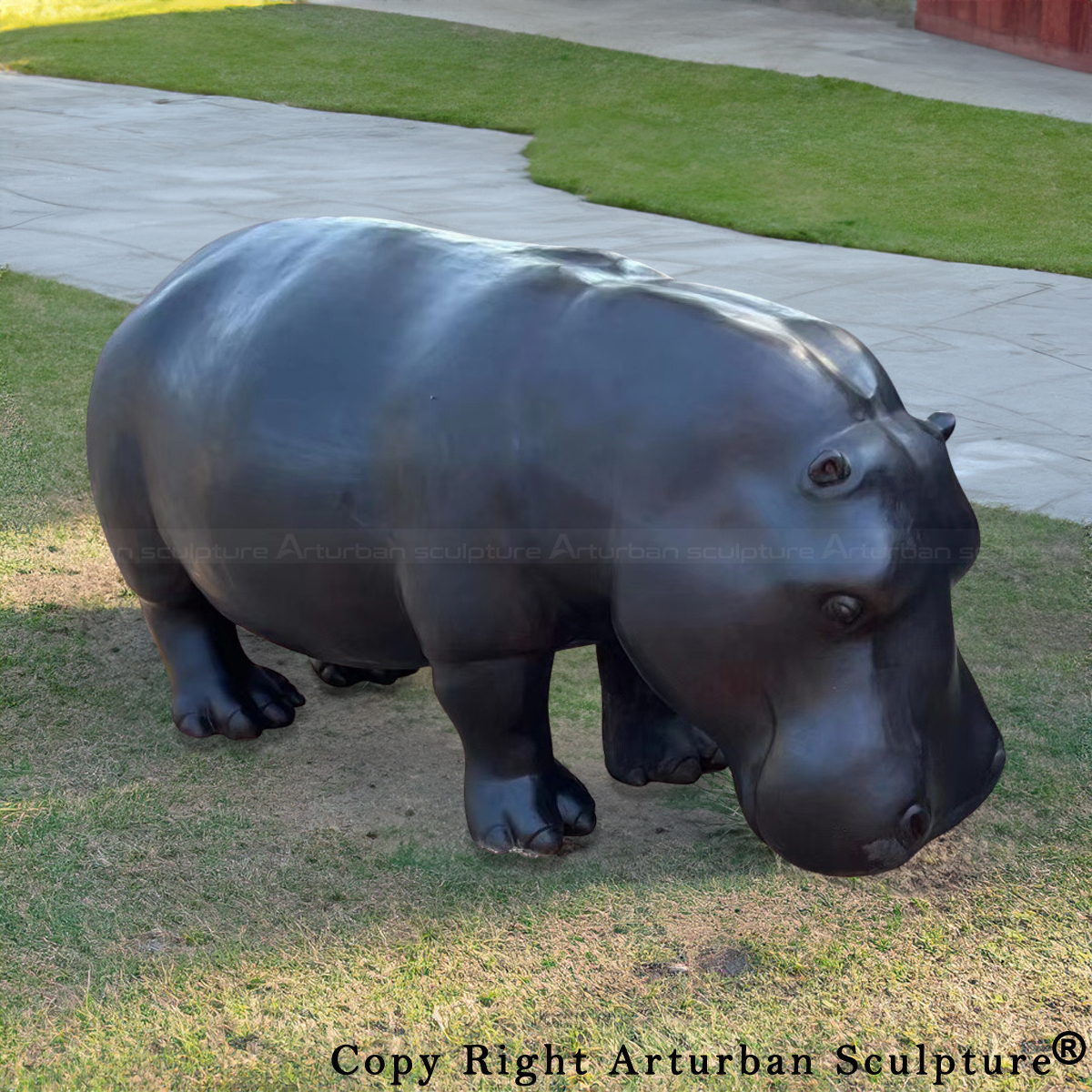 Hippo Yard Ornament