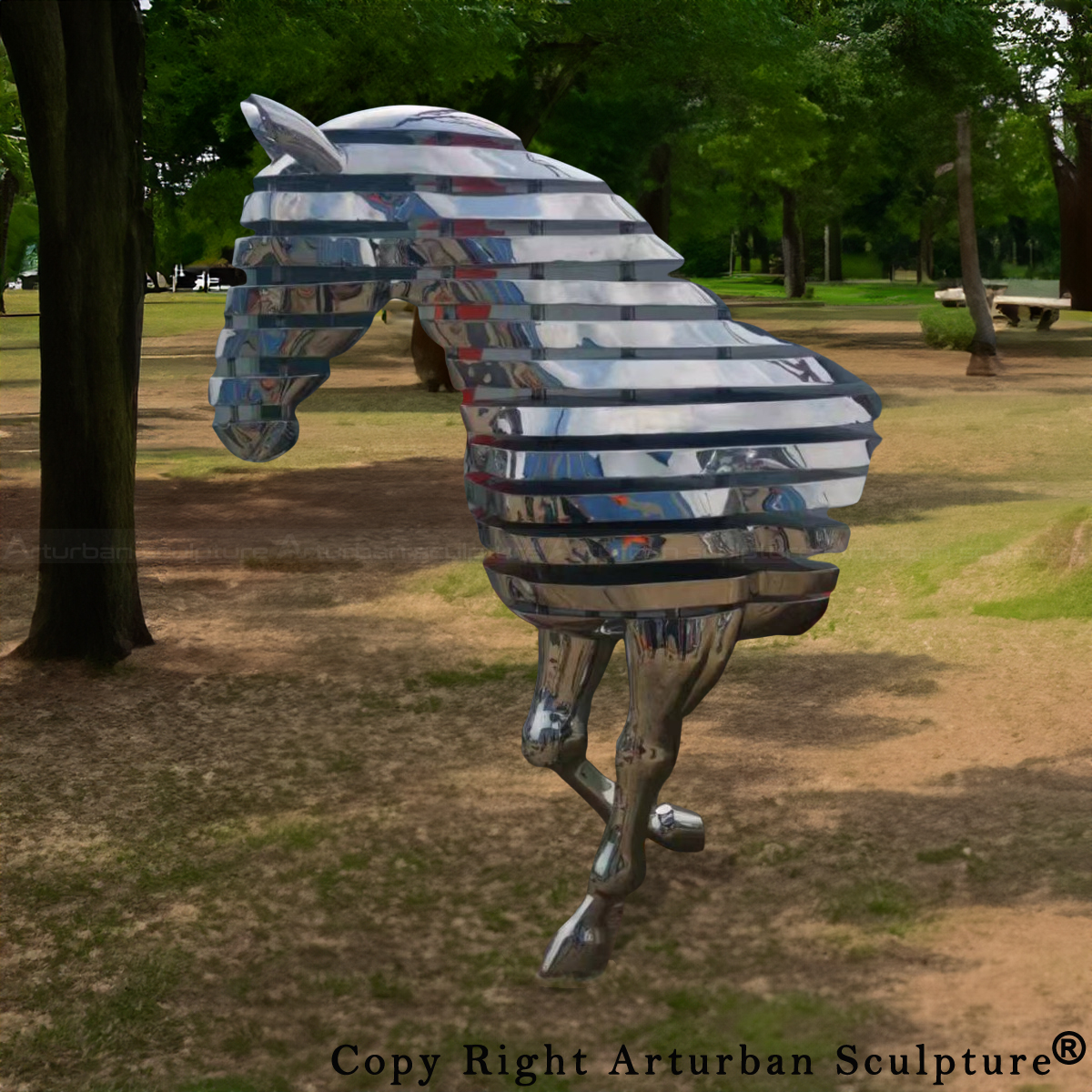 Horse Metal Art Sculpture