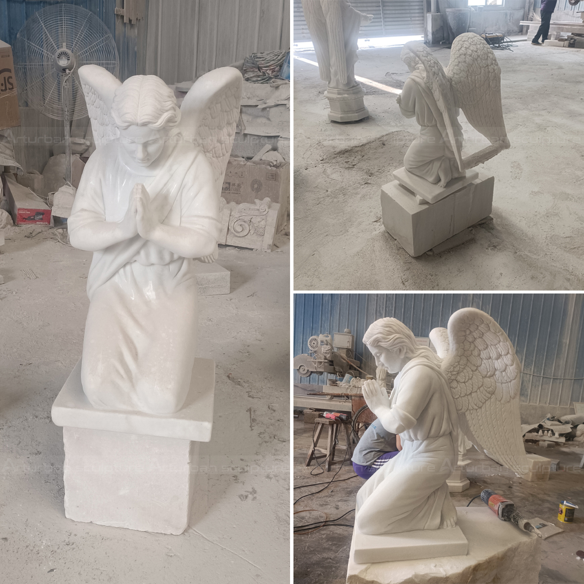 Kneeling Praying Angel Statue