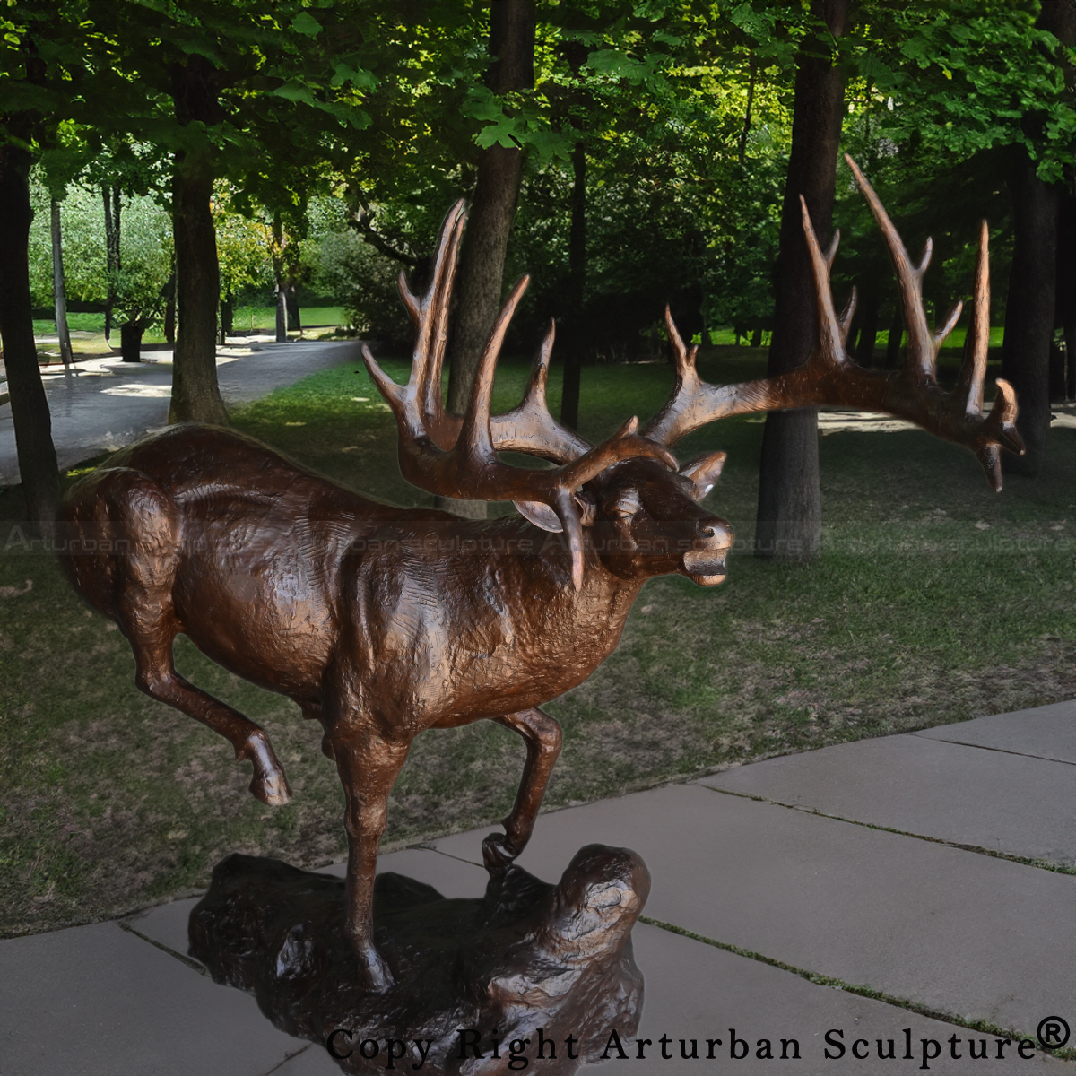 Life Size Deer Garden Statue