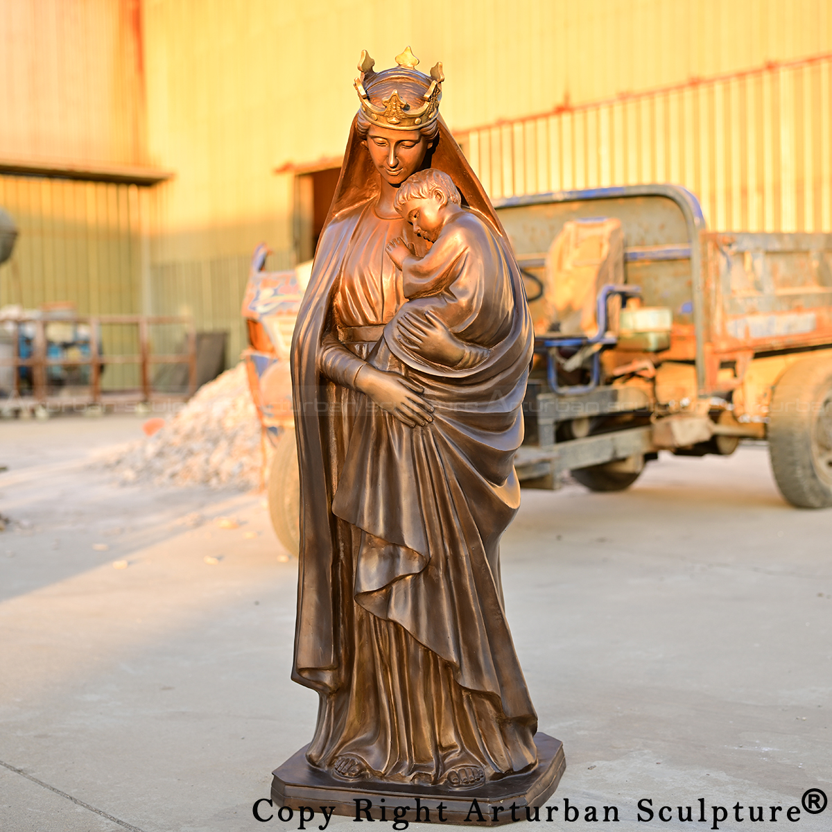 Madonna and child statue