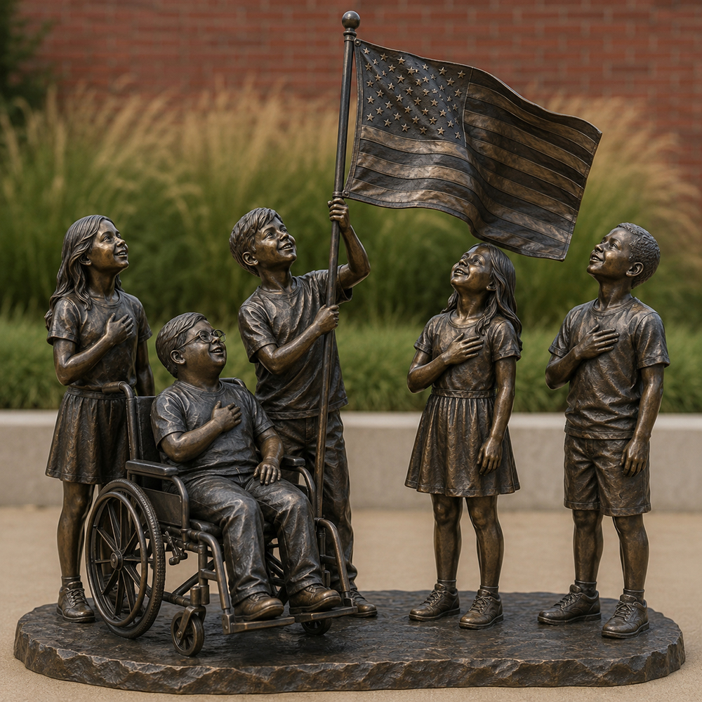 Patriotic Children Statue