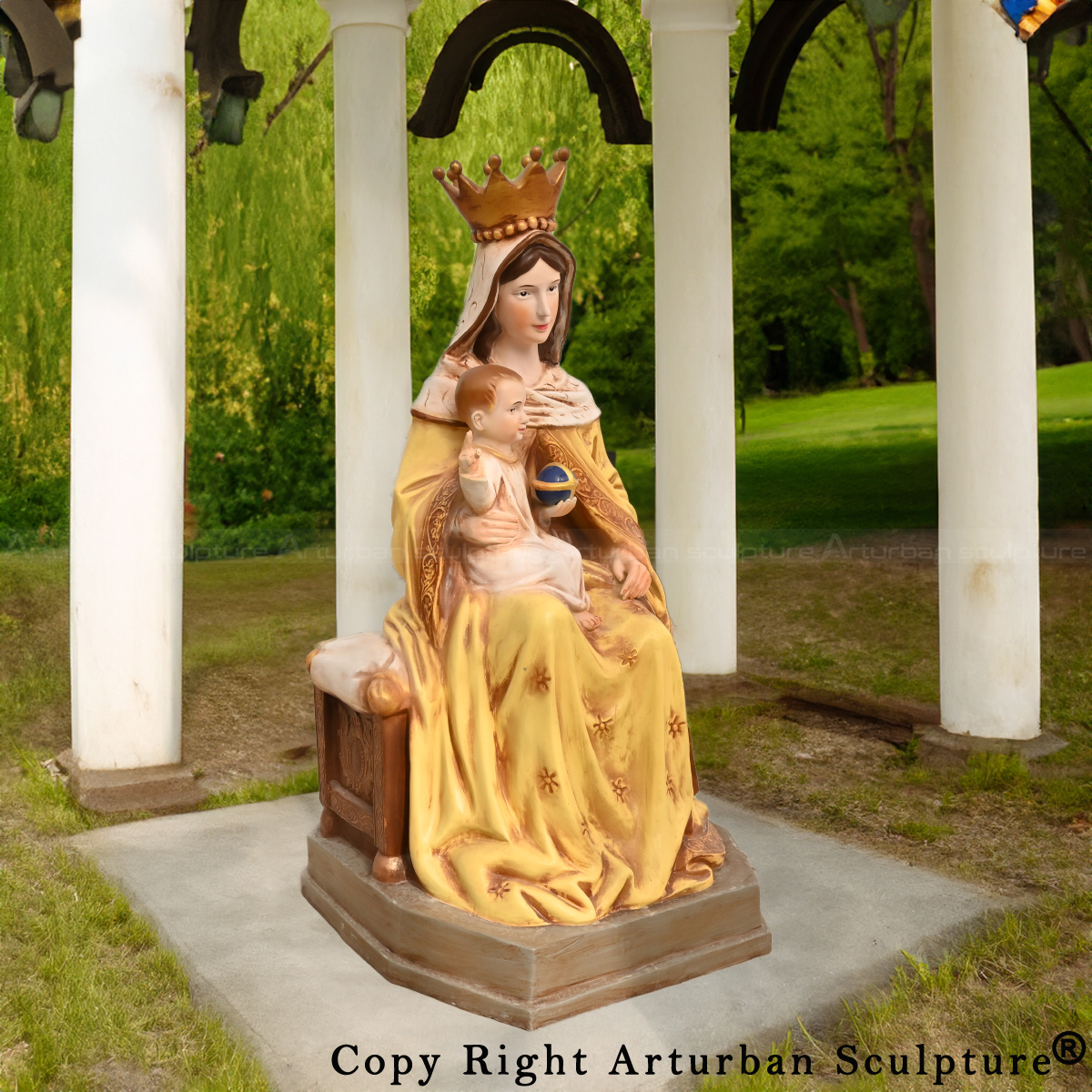 Mother Mary with Jesus Statue