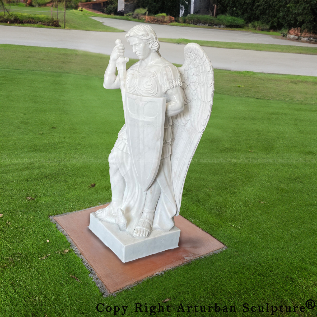 St Michael Yard Statue