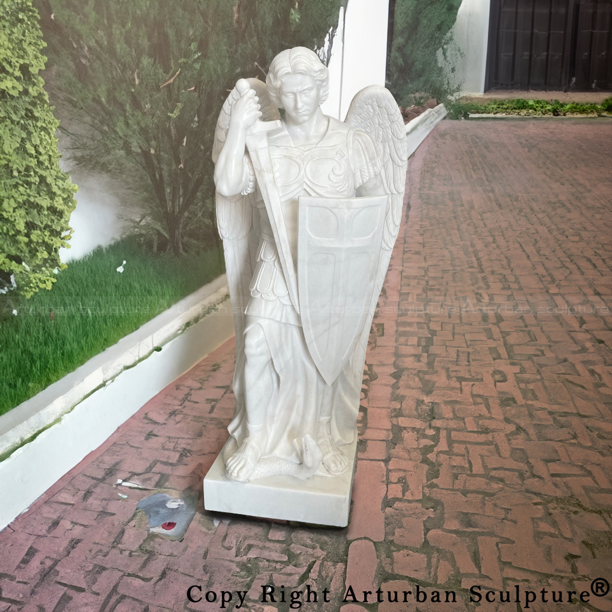 Marble St Michael Statue