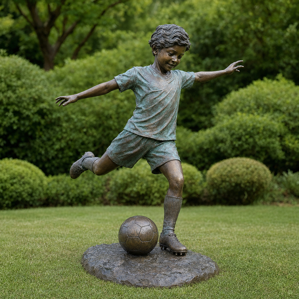 Young Soccer Player Statue (1)