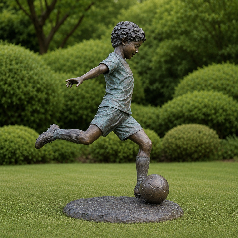 Young Soccer Player Statue (2)