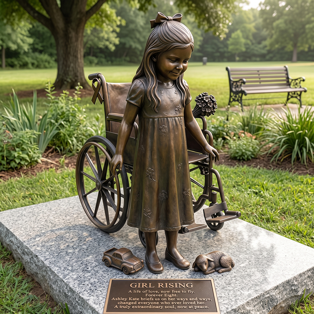 bronze Girl Rising Statue