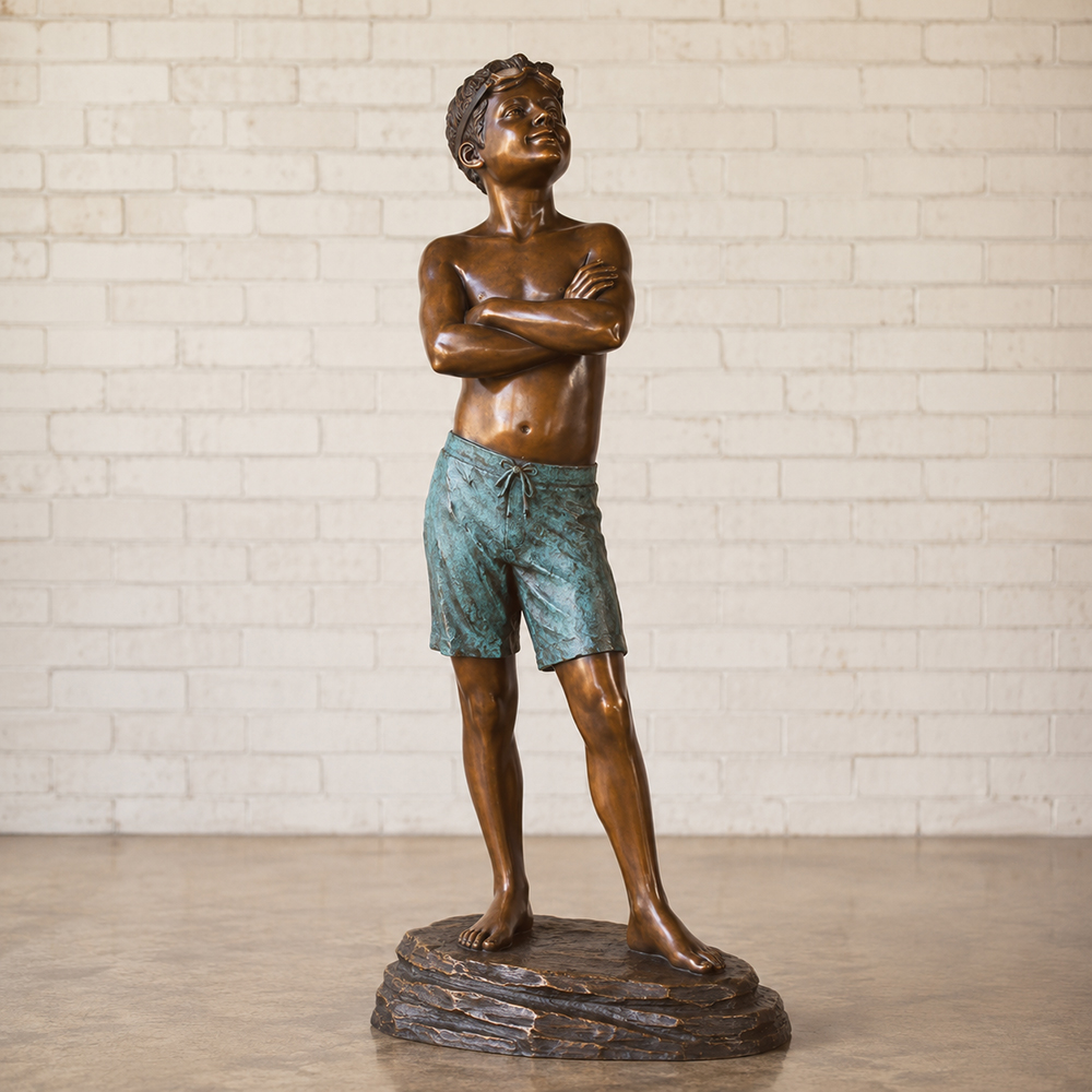 bronze Young Swimmer Statue