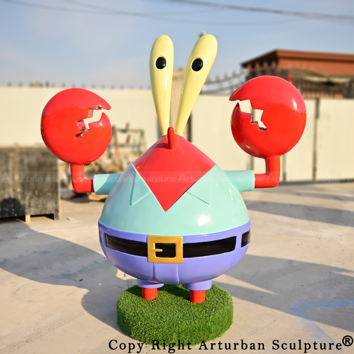 front view of Mr Krabs Sculpture