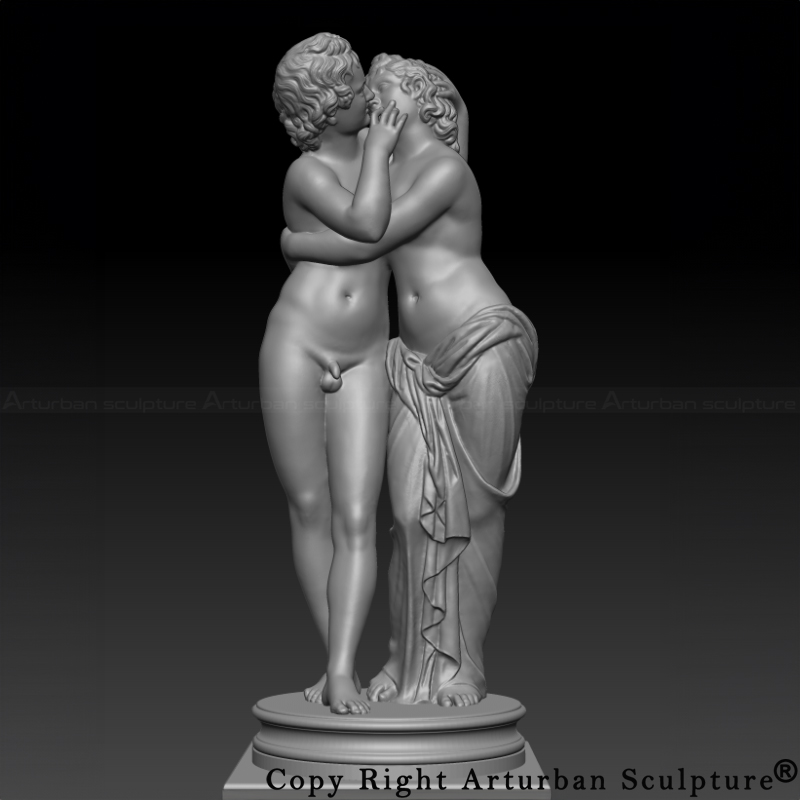 3D Design of Cupid Psyche Sculpture