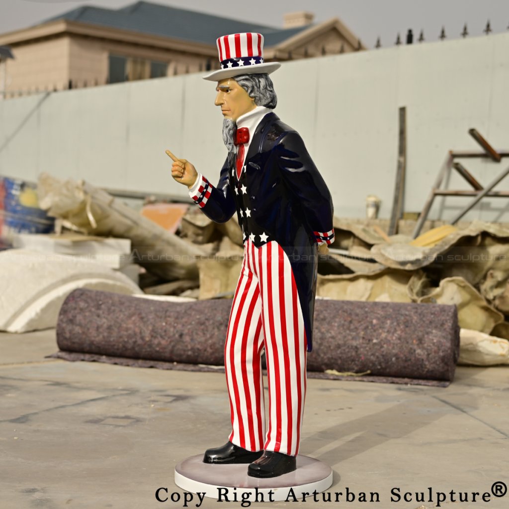 Uncle Sam Sculpture with tall hat