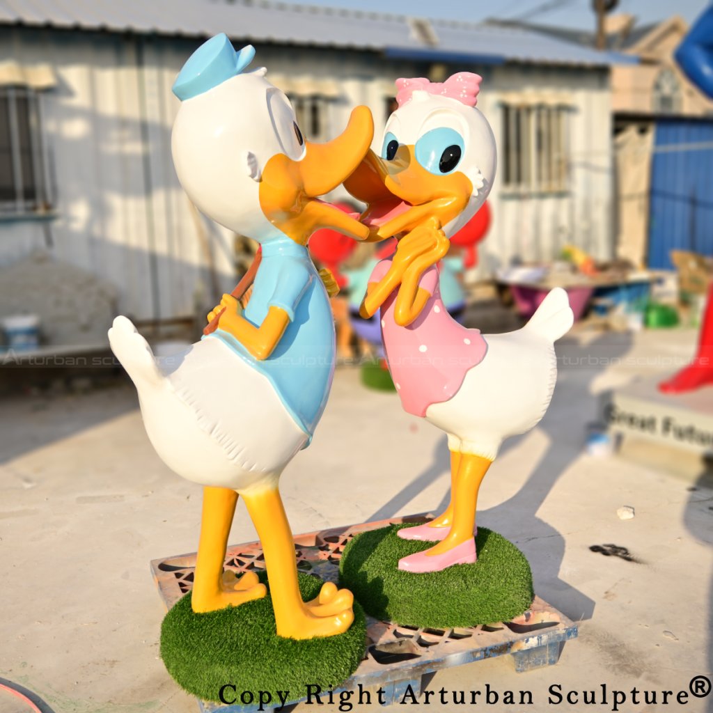 fiberglass donald and daisy duck decoration