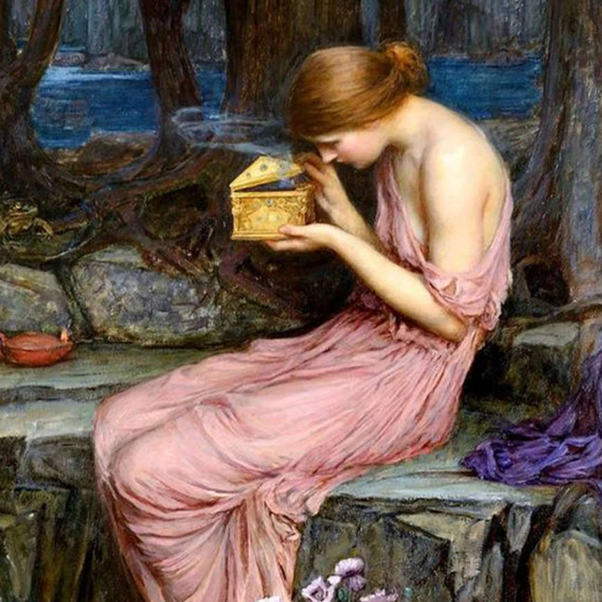 psyche opening a mysterious box