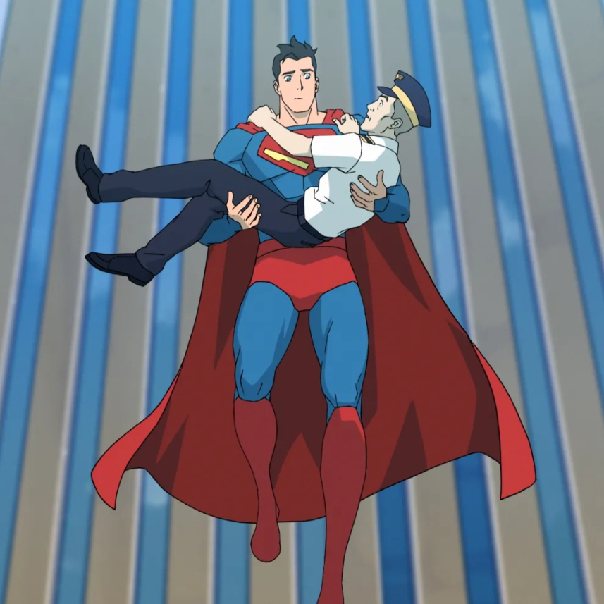 superman saving person