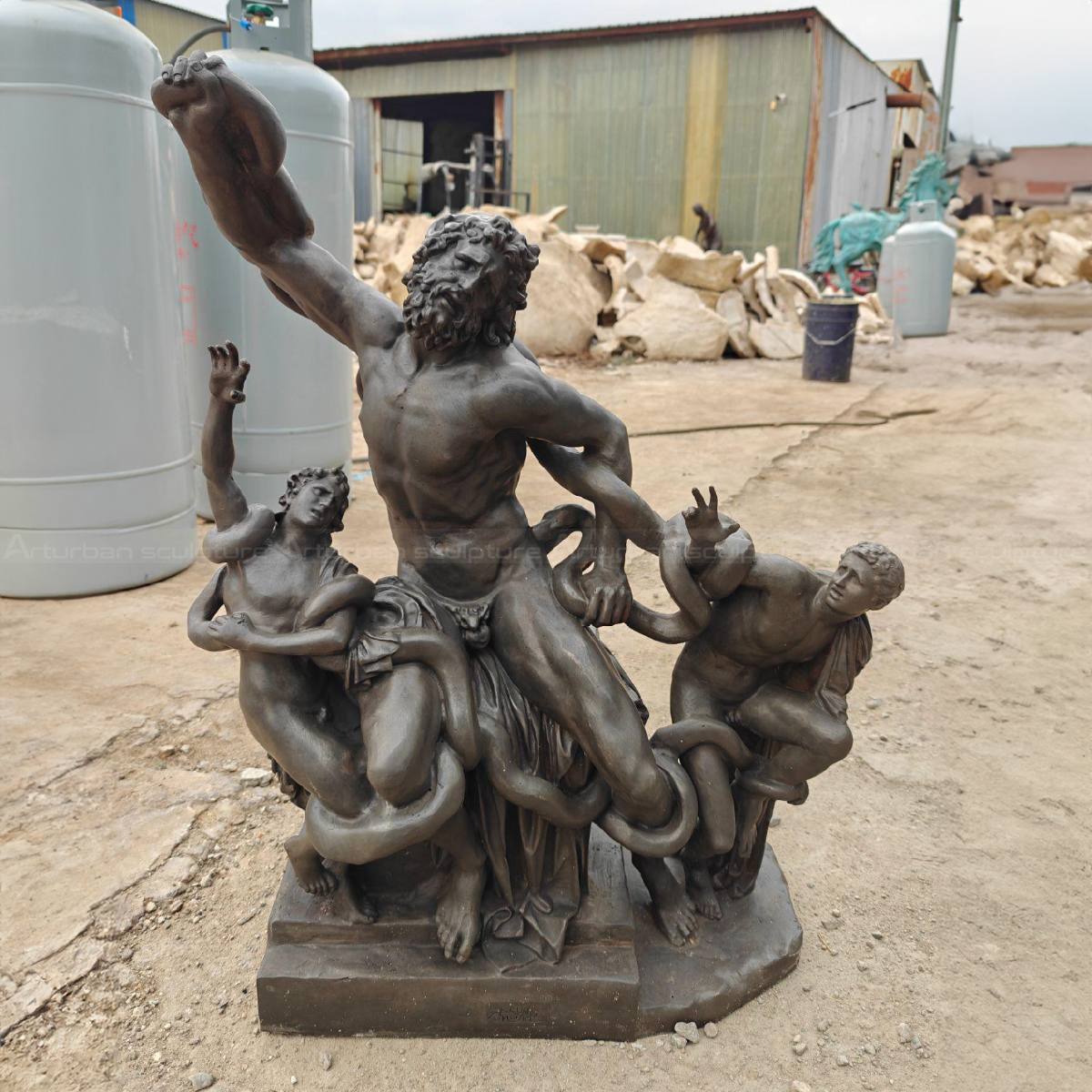 Bronze replica of The Statue of Laocoon and His Sons