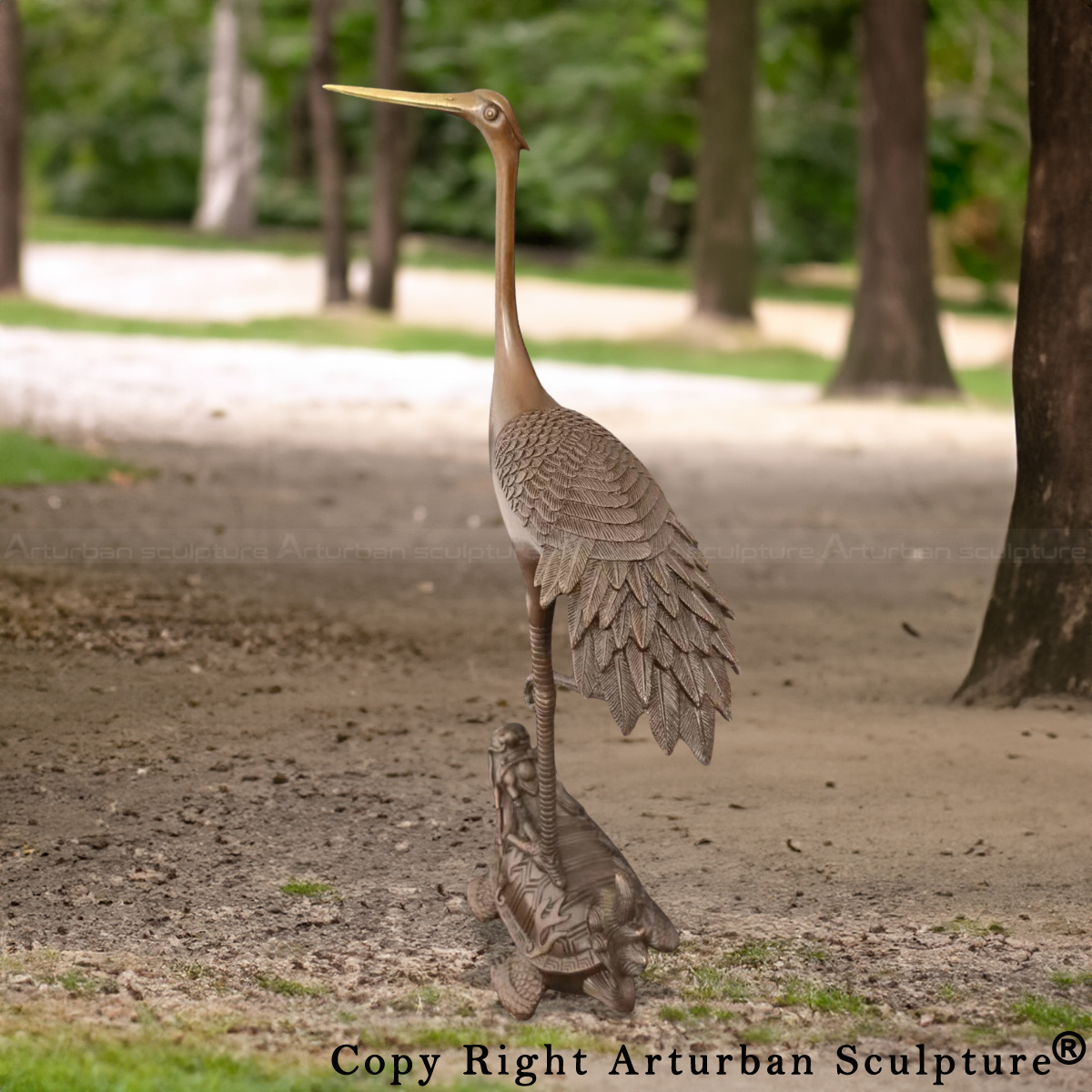 Crane Garden Decor