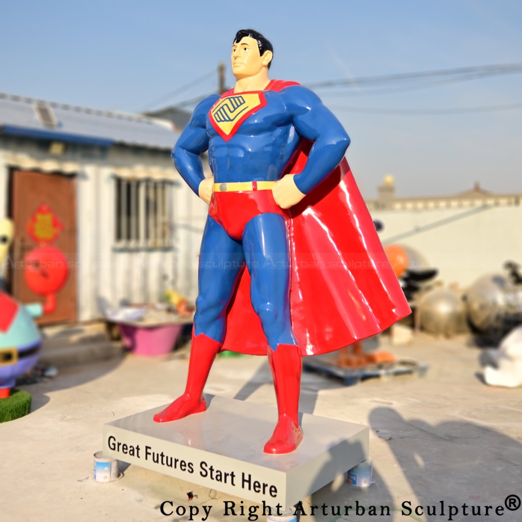 tall superman sculpture