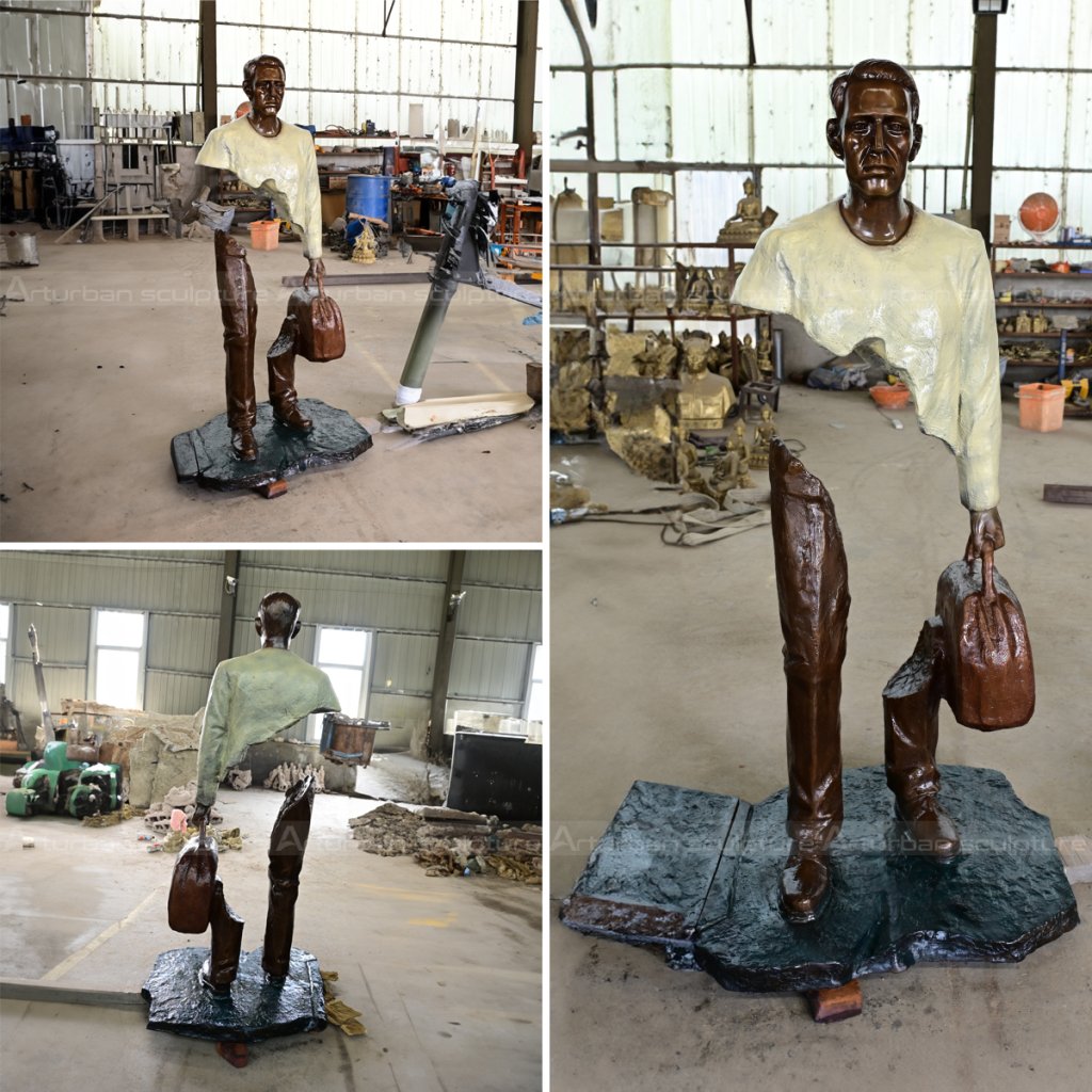 Fragmented Travelers Statue for Sale
